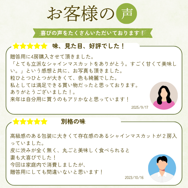 【限定販売】山梨シャインマスカット 特秀品の商品画像 3