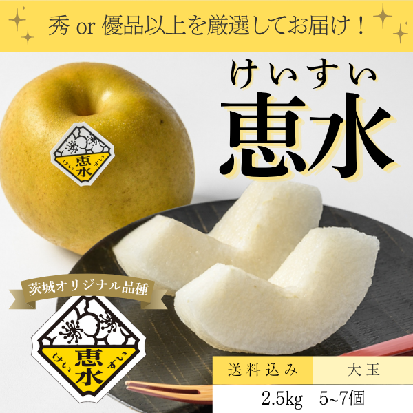 ＼シーズン終了間際の特価でご提供／恵水梨【茨城県オリジナル品種】の商品画像 1